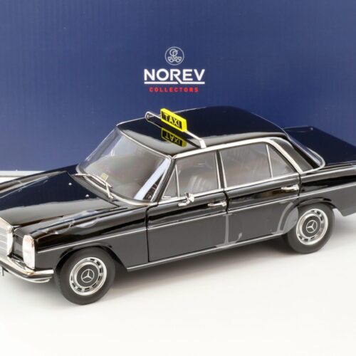 1:18 Norev Mercedes 200 Strich-Acht /8 Limousine W115 TAXI black 1968