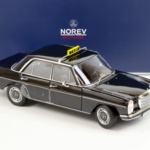 1:18 Norev Mercedes 200 Strich-Acht /8 Limousine W115 TAXI black 1968