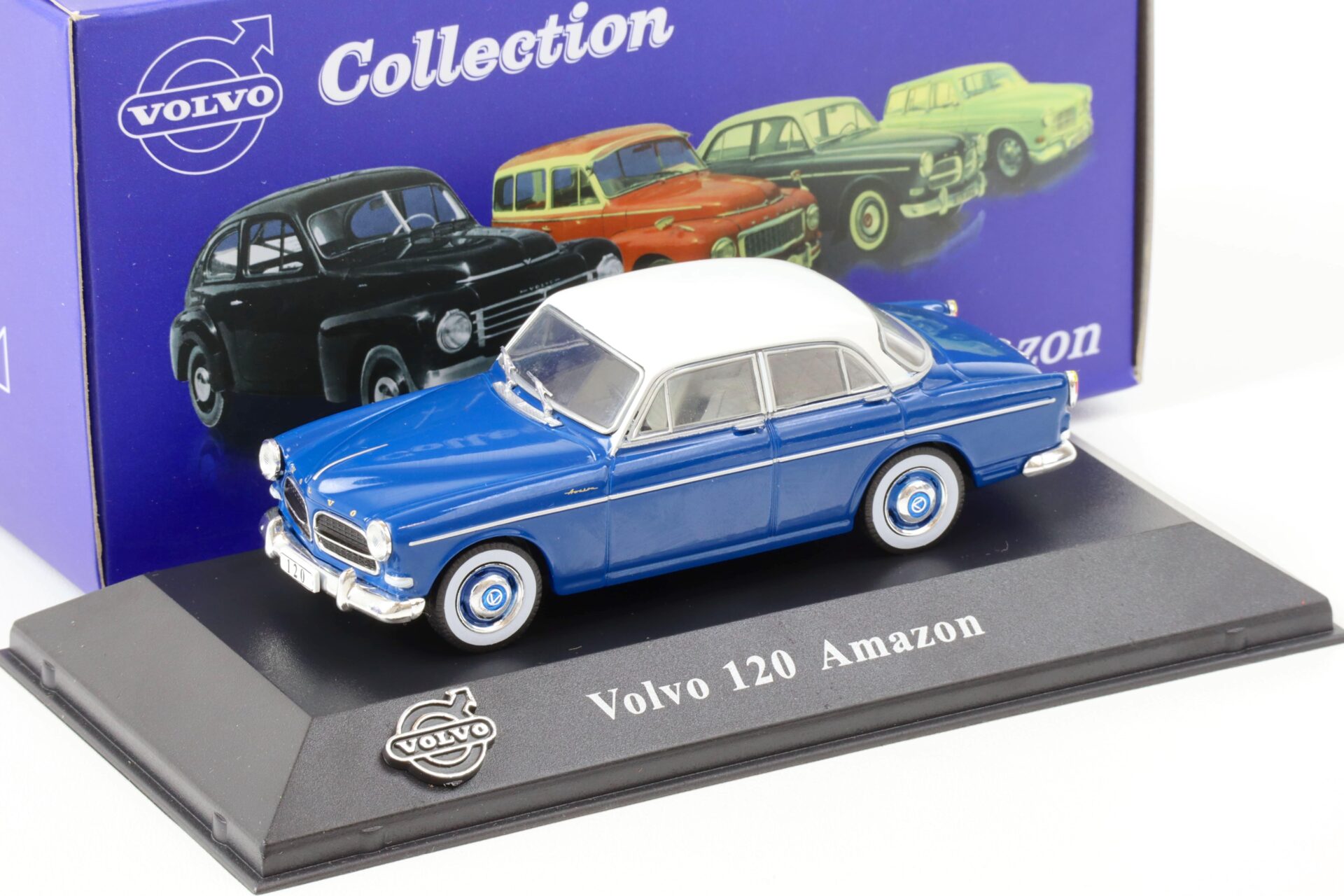 1:43 Atlas IXO Volvo Collection 1967 Volvo 120 Amazon blue/ white