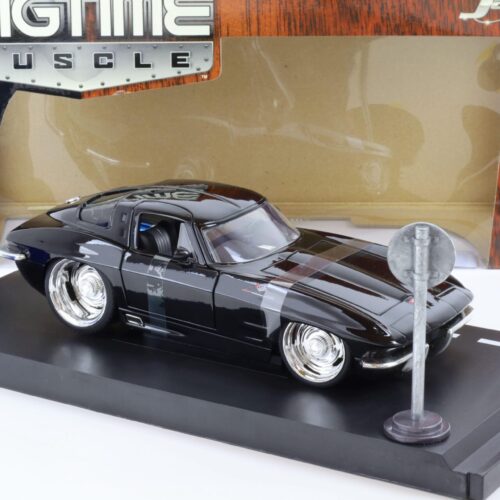 1:18 JADA Toys 1963 Chevrolet Corvette Sting Ray Coupe black Bigtime Muscle