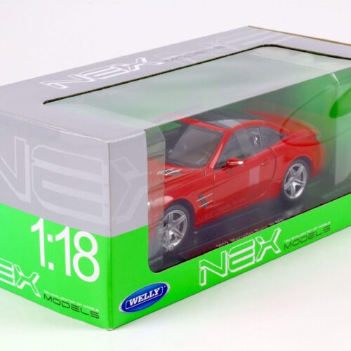 1:18 Welly 2012 Mercedes SL500 closed Top R231 red