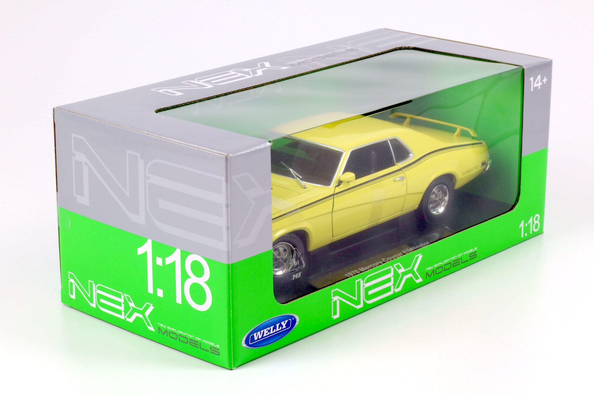 1:18 Welly NEX 1970 Mercury Cougar Eliminator Coupe yellow/ black