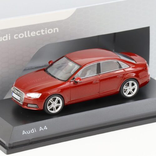 1:43 Spark Audi A4 Limousine Matador red metallic 2018 DEALER VERSION