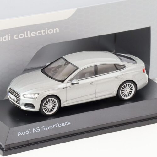 1:43 Spark Audi A5 Sportback Florett silver metallic 2017 DEALER VERSION