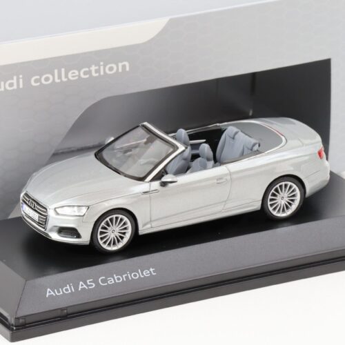 1:43 Spark Audi A5 Cabriolet Florett silver metallic 2017 DEALER VERSION