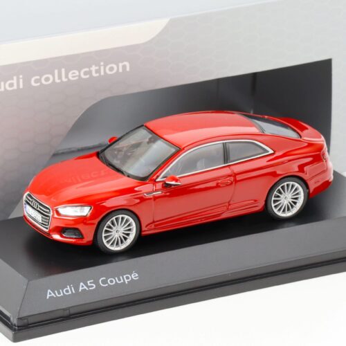 1:43 Spark Audi A5 Coupe Tango red 2017 DEALER VERSION