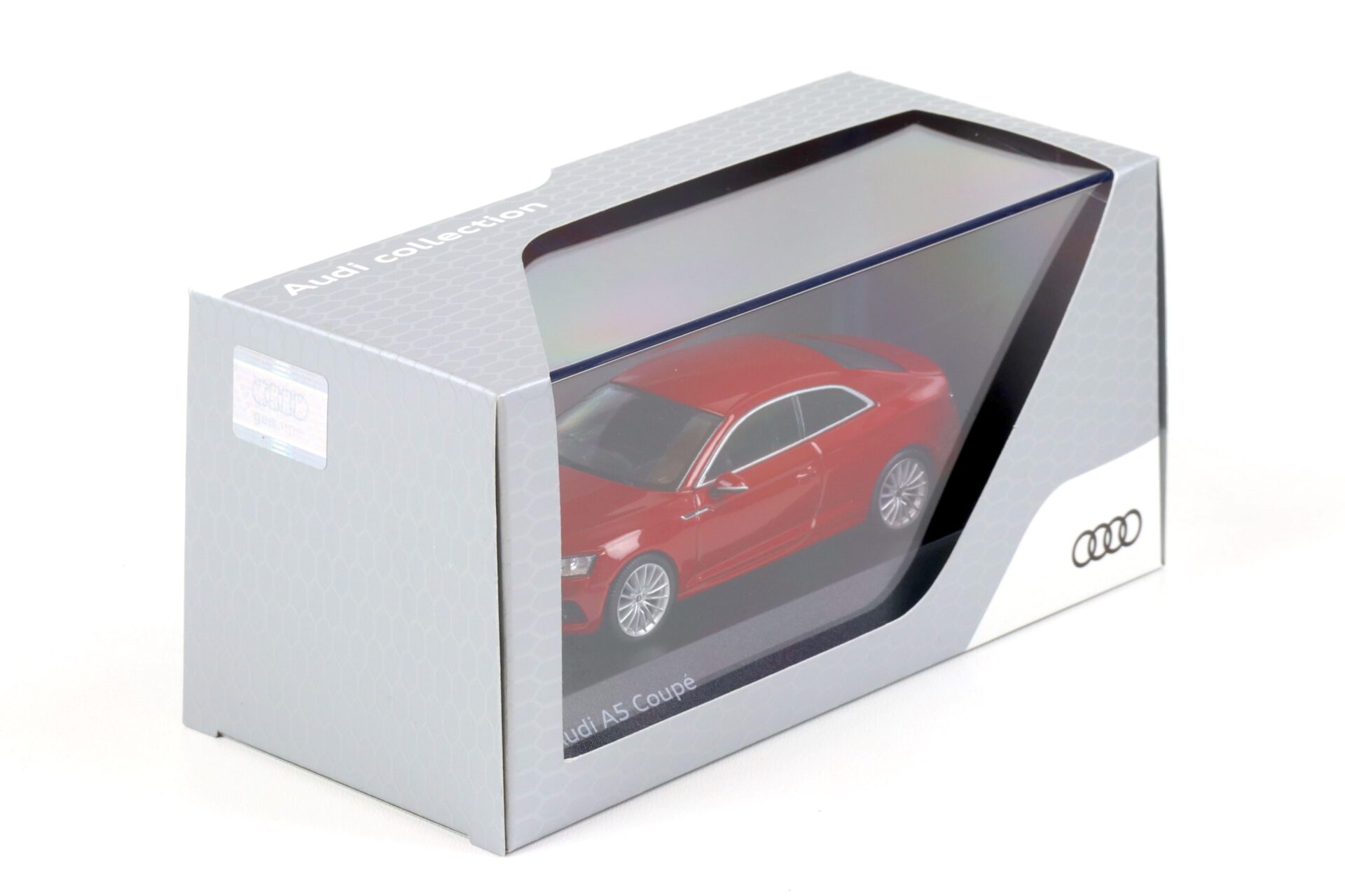 1:43 Spark Audi A5 Coupe Tango red 2017 DEALER VERSION