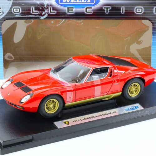 1:18 Welly 1971 Lamborghini Miura SV Coupe red