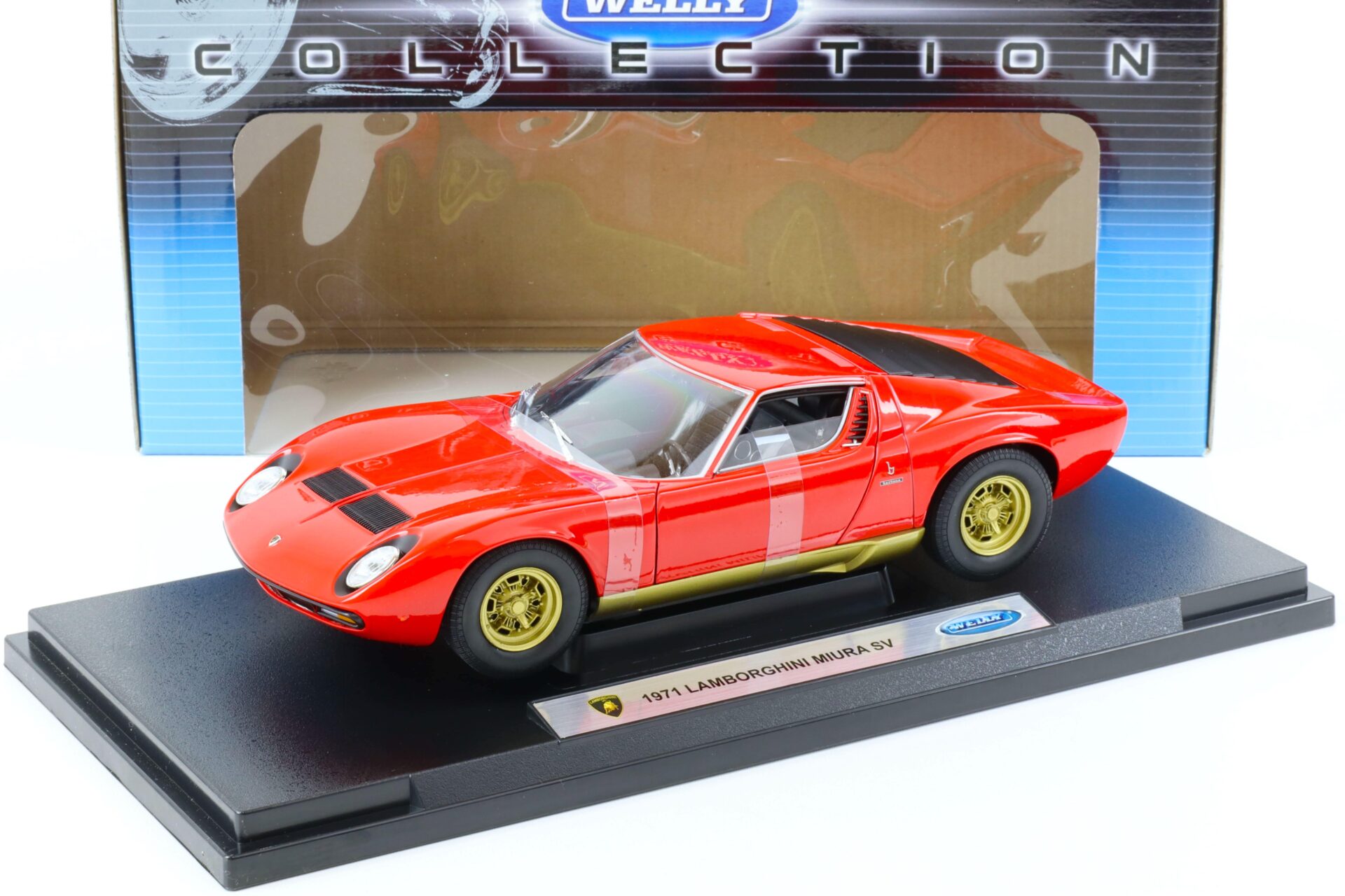 1:18 Welly 1971 Lamborghini Miura SV Coupe red