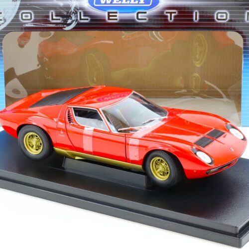 1:18 Welly 1971 Lamborghini Miura SV Coupe red