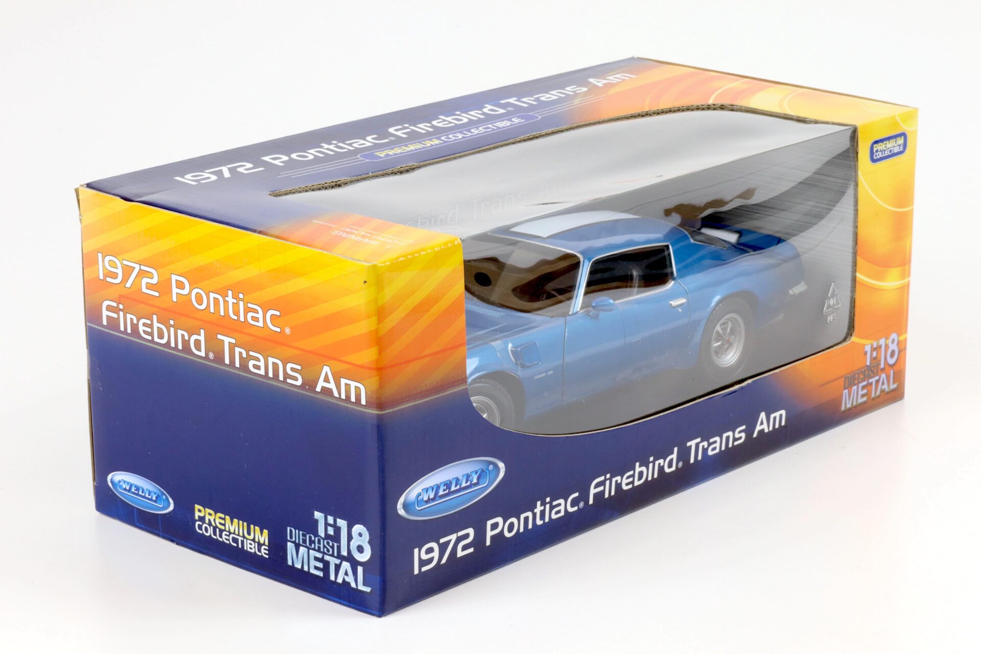 1:18 Welly 1972 Pontiac Firebird Trans Am blue metallic/ white