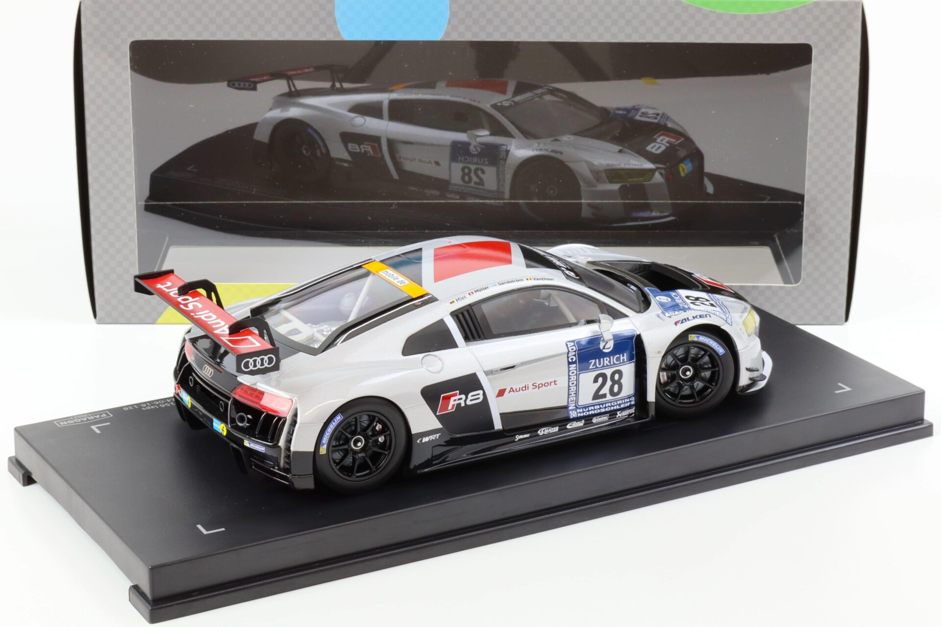1:18 Paragon Audi R8 LMS Team WRT 24h Nürburgring 2015 #28 Mies/ Müller