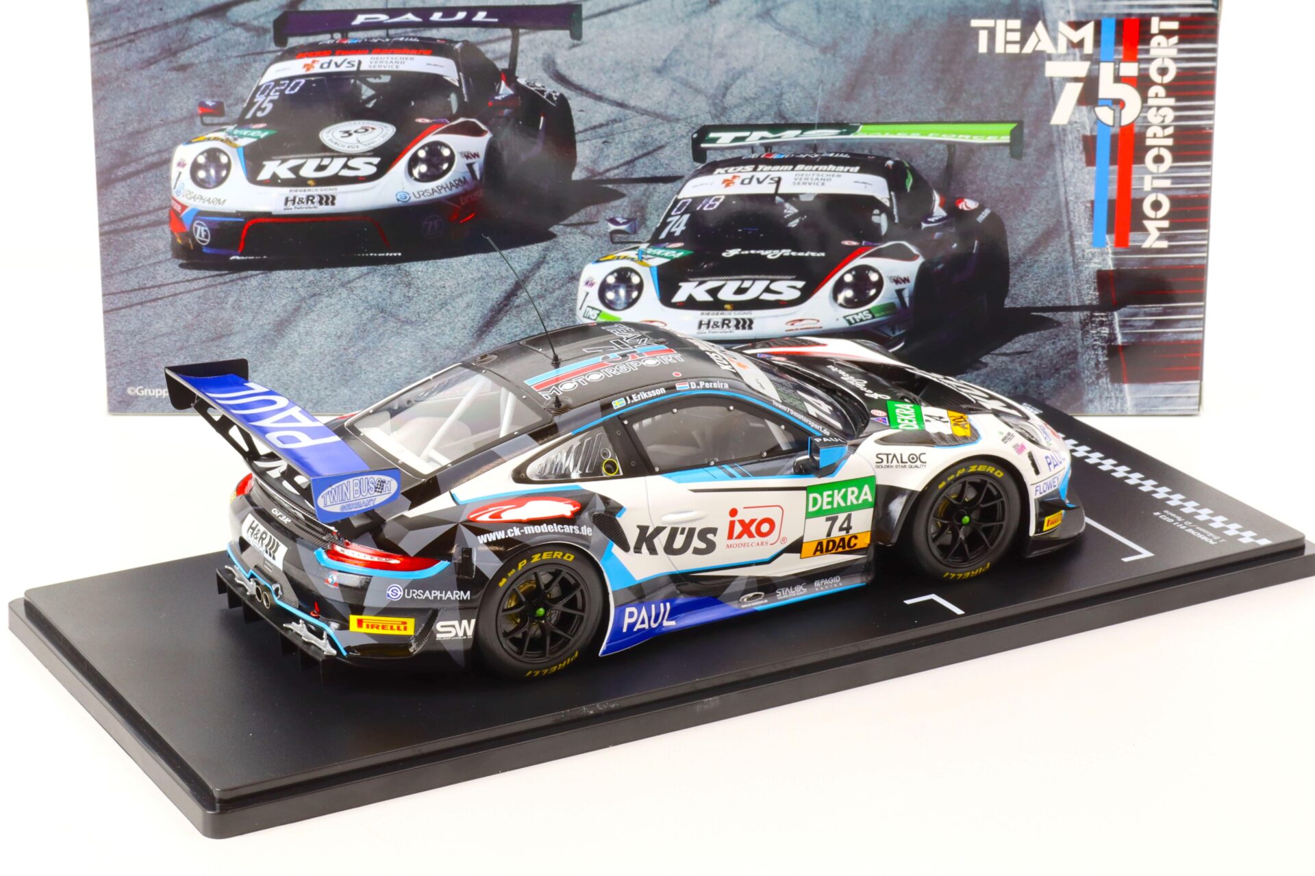 1:18 IXO Porsche 911 GT3 R #74 ADAC GT Masters 2021 Team 75 Pereira, Eriksson