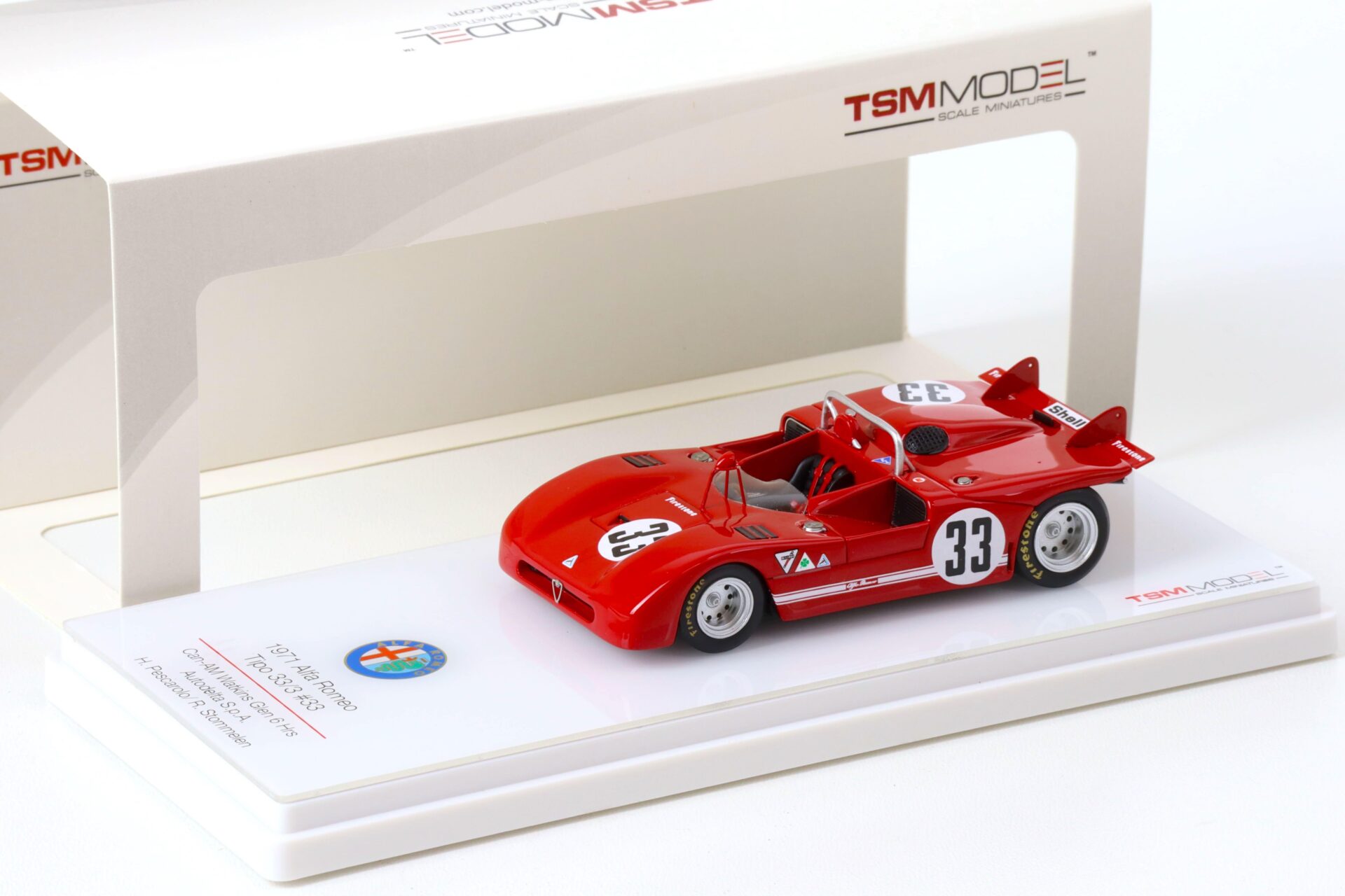 1:43 TSM 1971 Alfa Romeo Tipo 33/3 Can-Am #33 Watkins Glen 6h Autodelta SPA