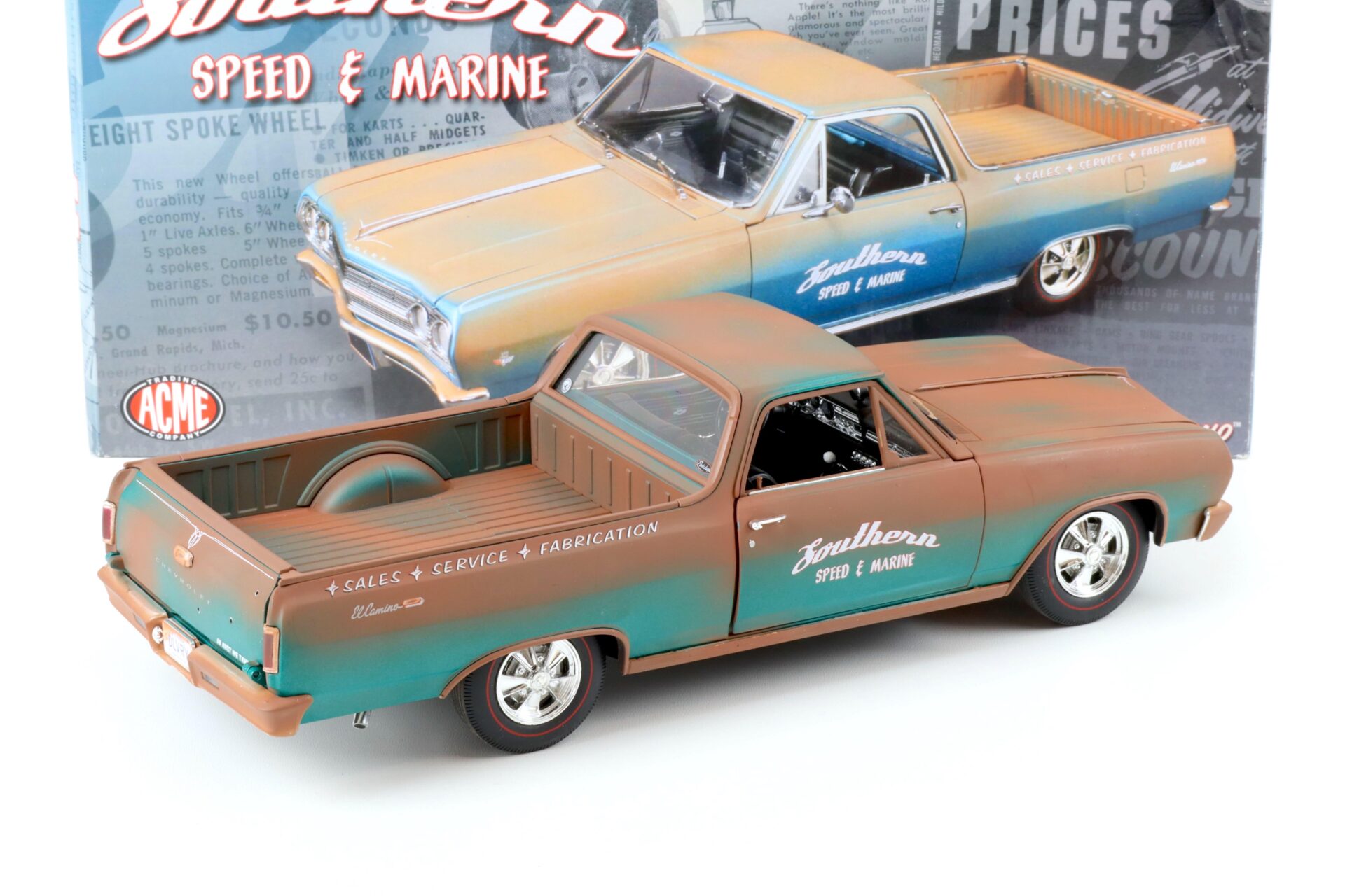 1:18 ACME 1965 Chevrolet El Camino Southern Speed & Marine blue/ brown