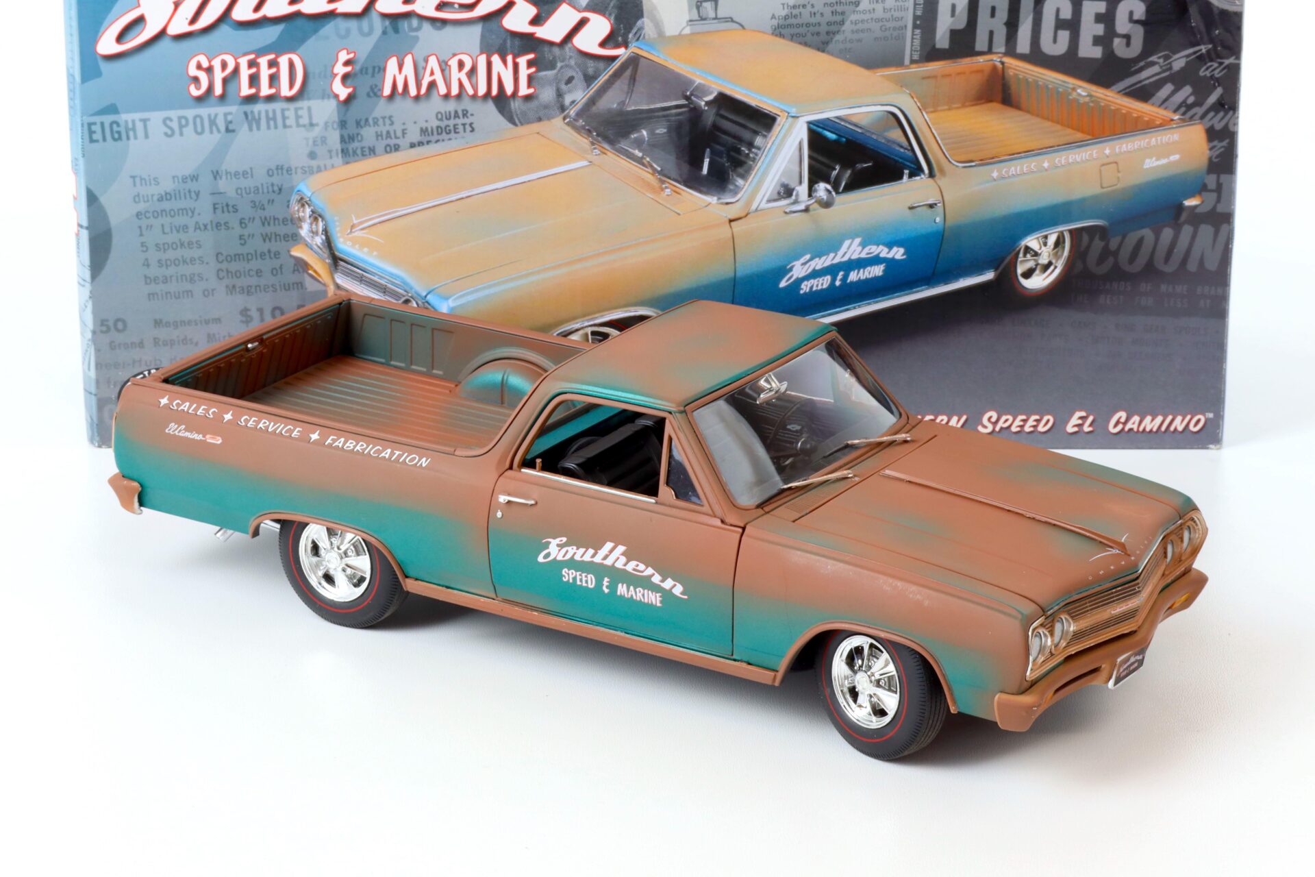 1:18 ACME 1965 Chevrolet El Camino Southern Speed & Marine blue/ brown