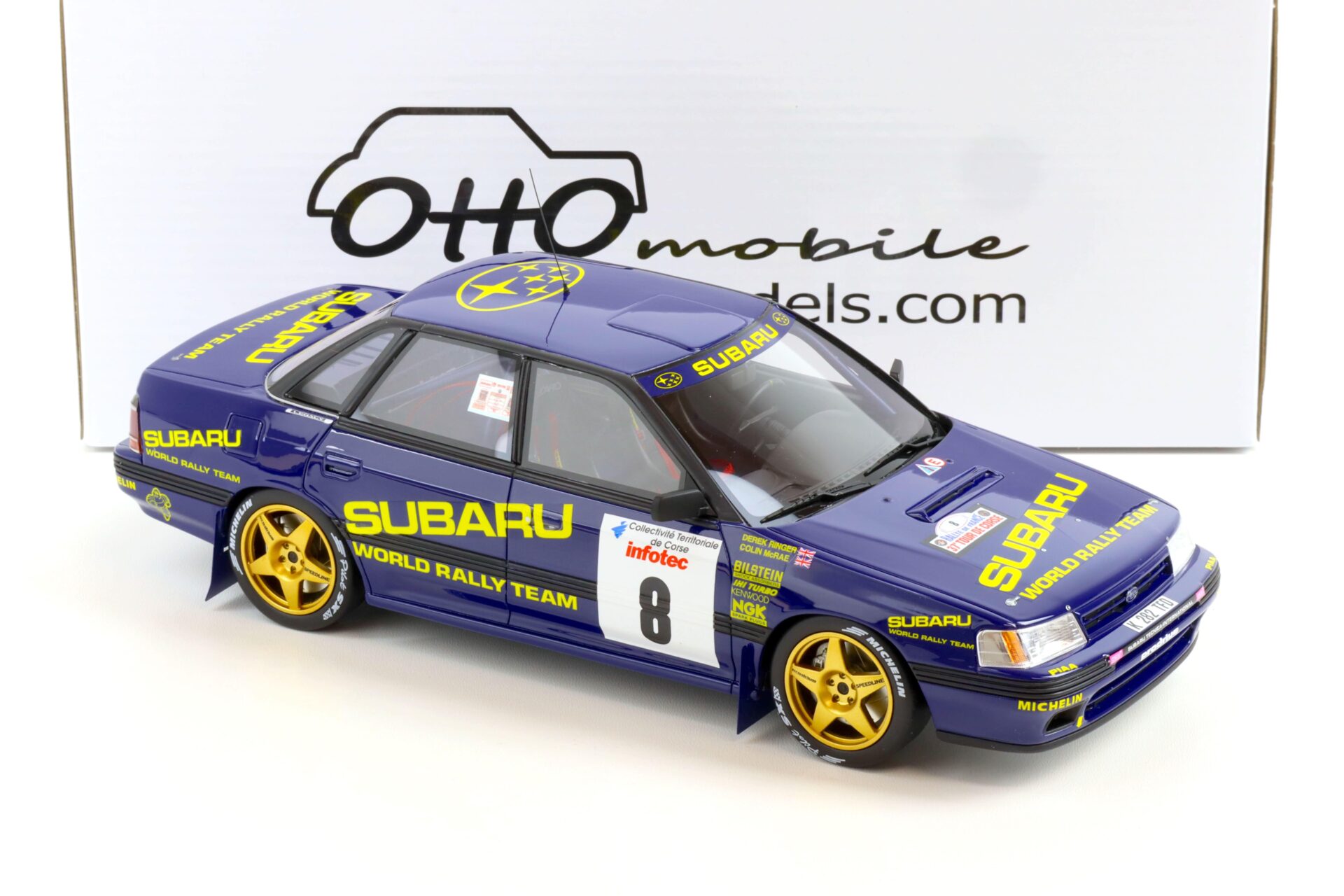 1:18 OTTO mobile OT955 Subaru Legacy RS GR A Tour de Corse 1993 McRae #8