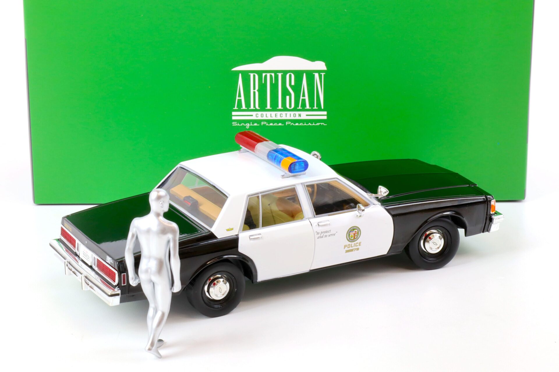 1:18 Greenlight 1987 Chevrolet Caprice Metropolitan Police TERMINATOR with Android