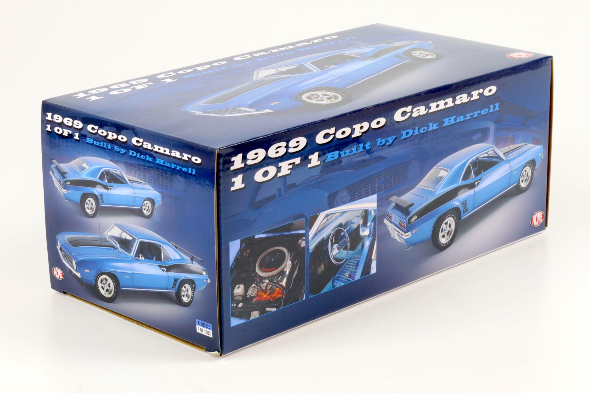 1:18 ACME 1969 Chevrolet COPO Camaro Coupe 1 of 1 by Dick Harrell blue metallic
