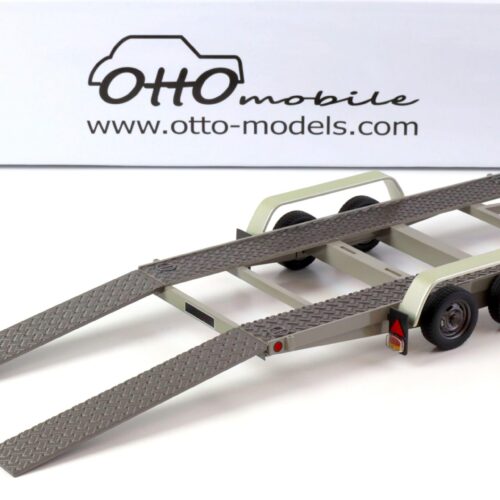 1:18 OTTO mobile OT225D Autoanhänger Anhänger Car Trailer Carrier grey