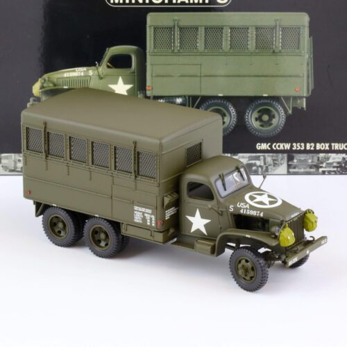 1:35 Minichamps GMC CCKW 353 B2 Box Truck 1943 Military green