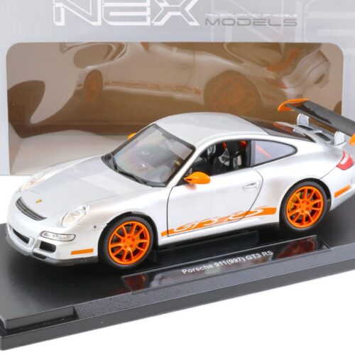 1:18 Welly Porsche 911 (997) GT3 RS silver/ orange