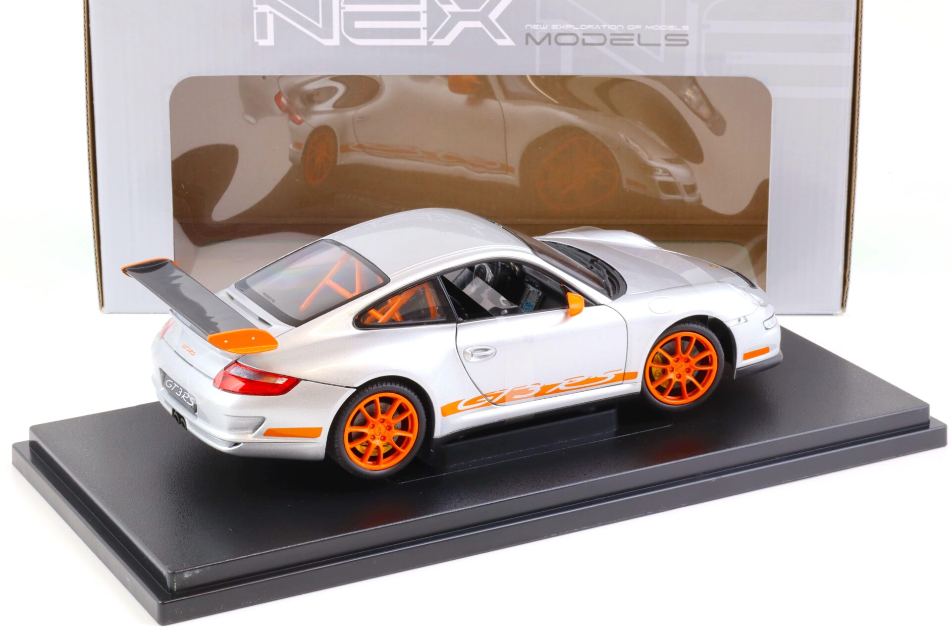 1:18 Welly Porsche 911 (997) GT3 RS silver/ orange