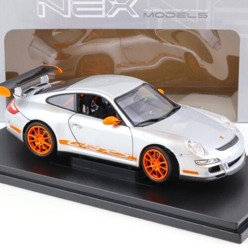 1:18 Welly Porsche 911 (997) GT3 RS silver/ orange