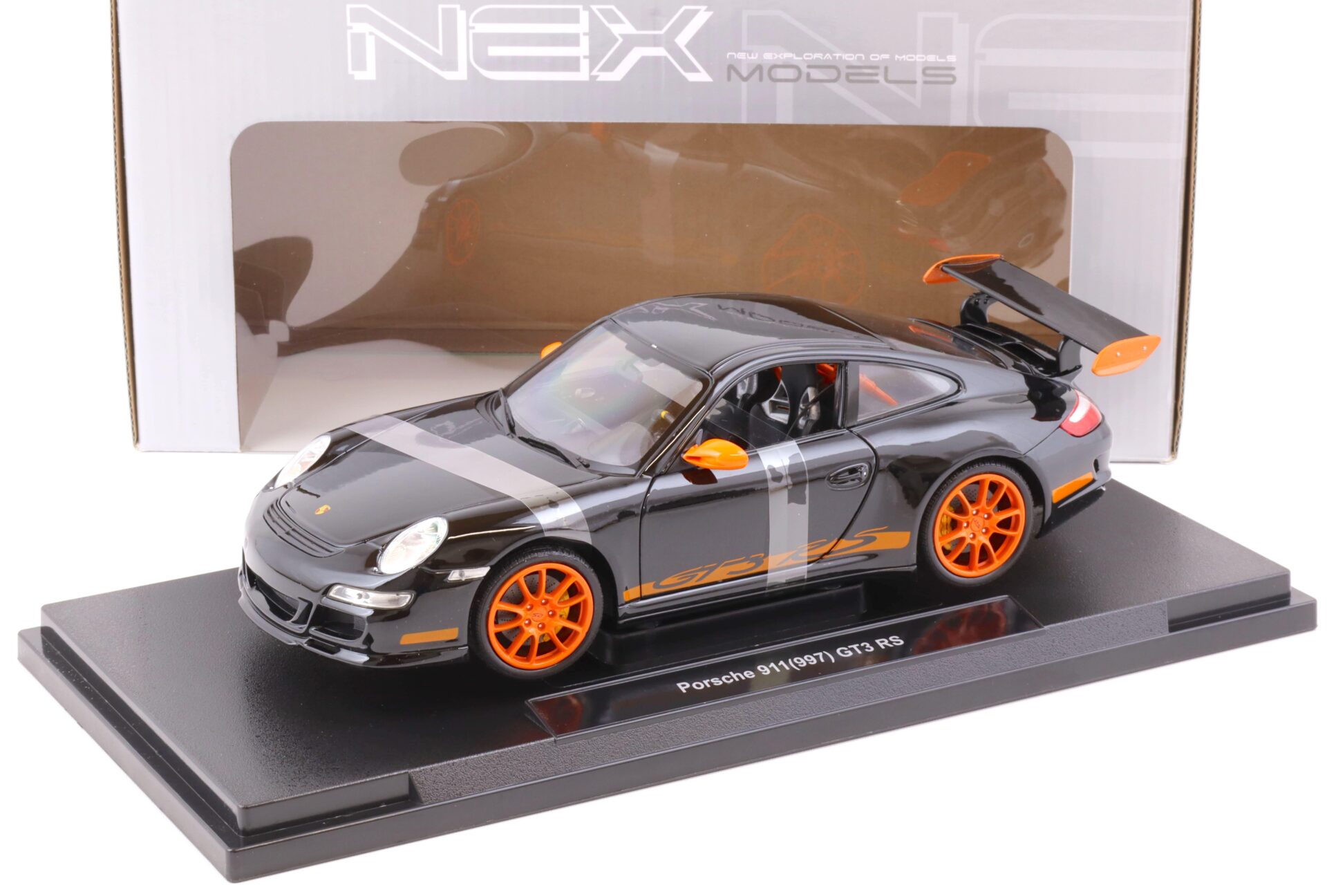 1:18 Welly Porsche 911 (997) GT3 RS black/ orange