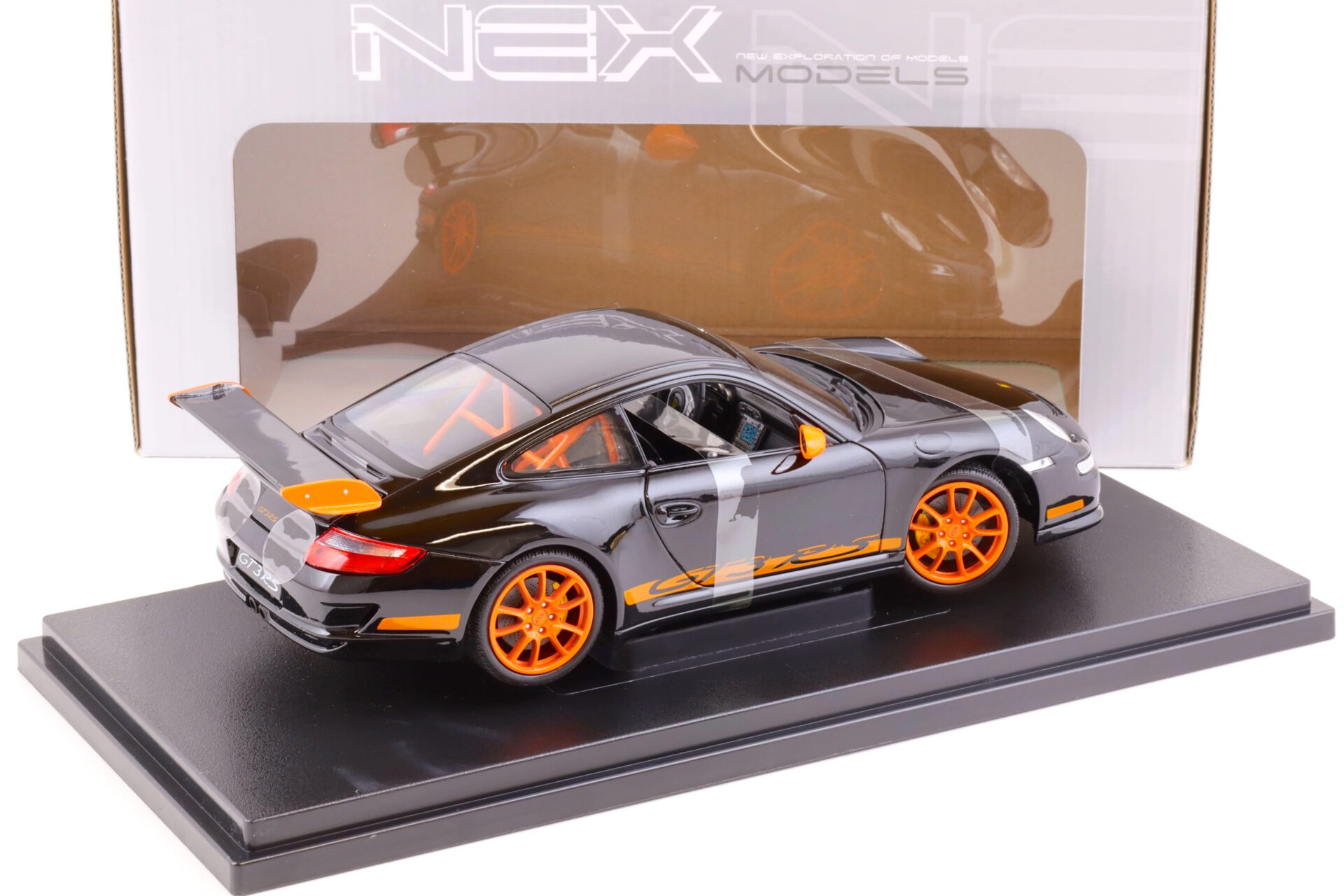1:18 Welly Porsche 911 (997) GT3 RS black/ orange
