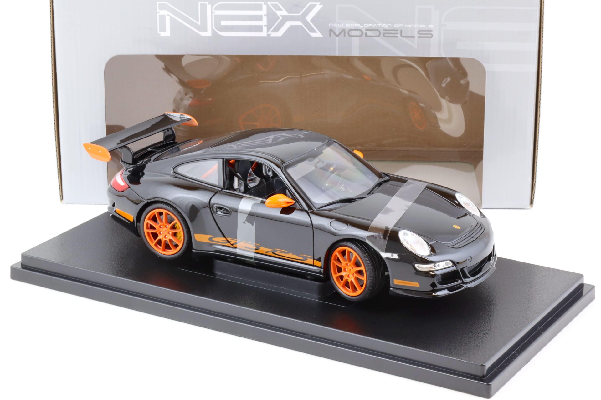 1:18 Welly Porsche 911 (997) GT3 RS black/ orange