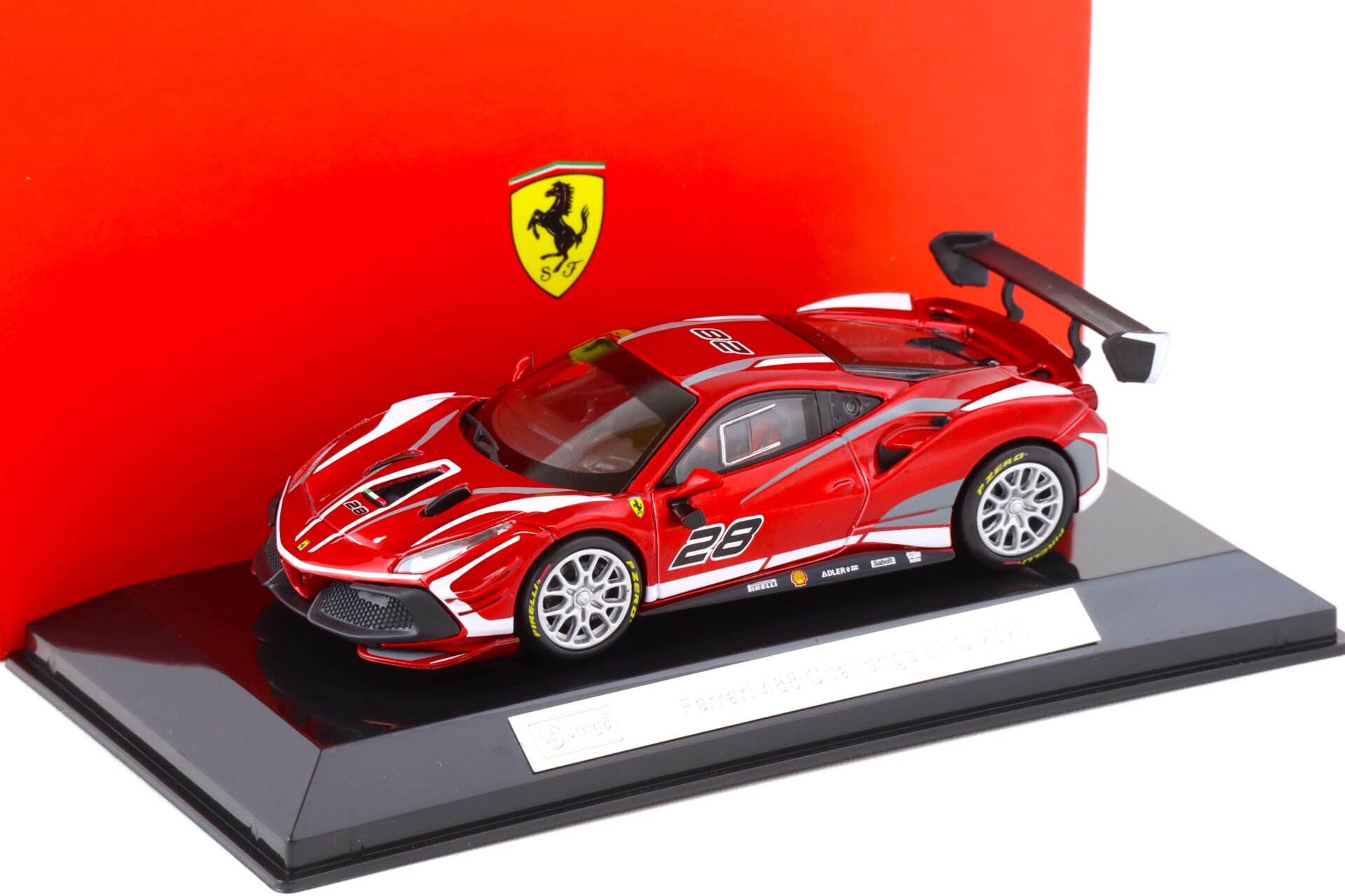 1:43 Bburago Ferrari 488 Challenge EVO #28 red 2020