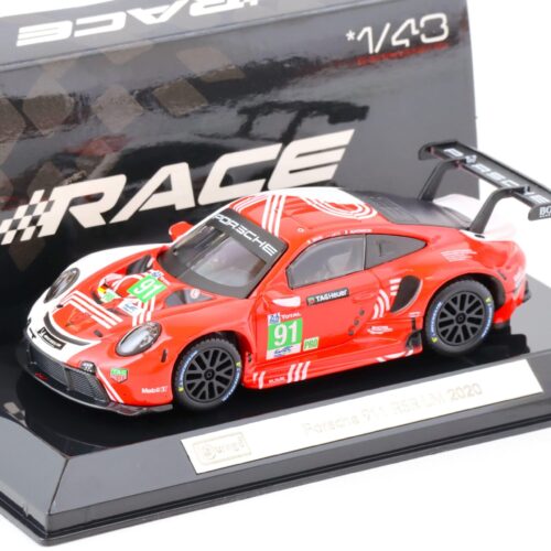 1:43 Bburago Porsche 911 RSR Le Mans 2020 #91 Bruni, Lietz, Makowiecki