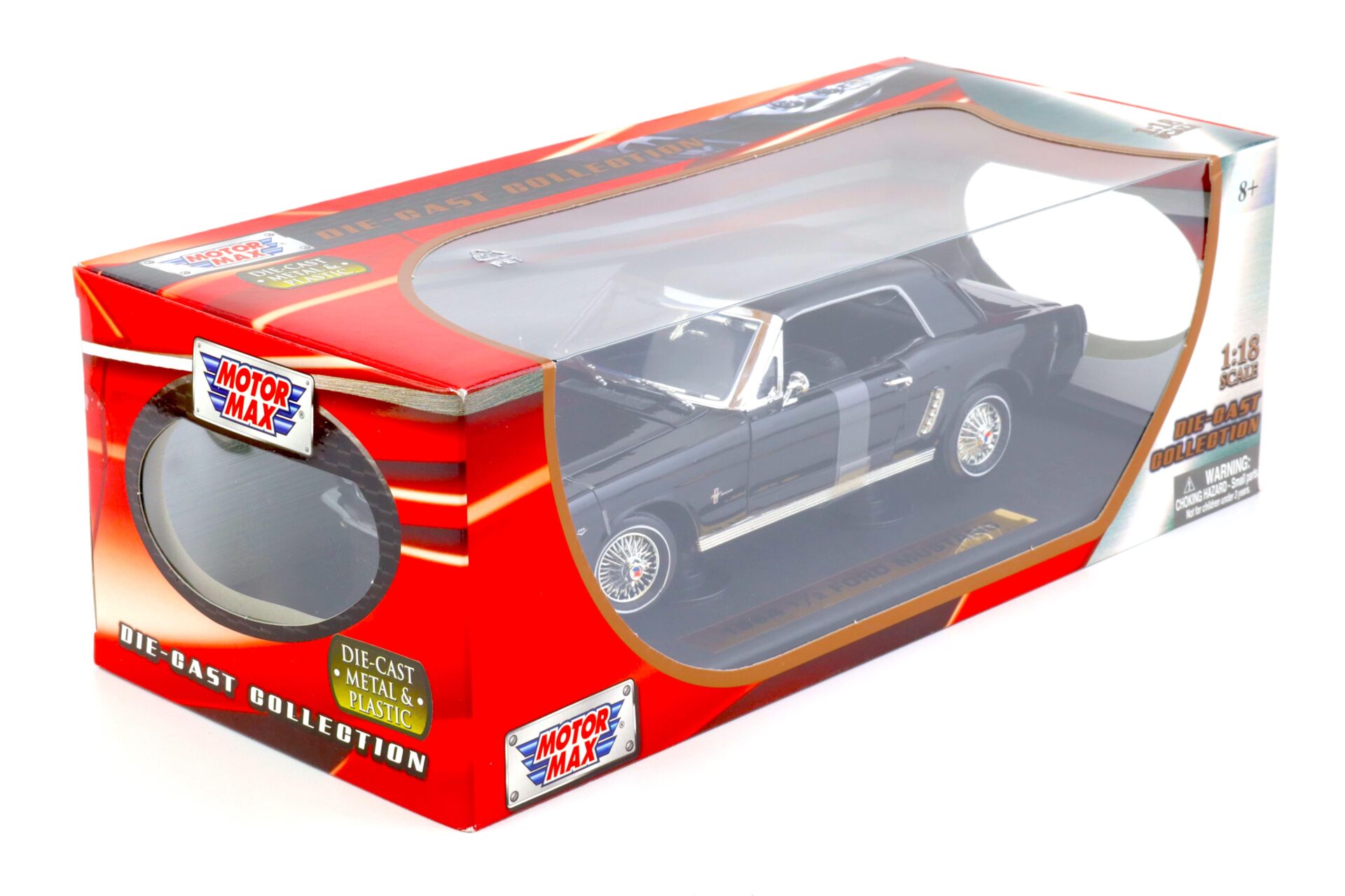 1:18 MOTOR MAX 1964 1/2 Ford Mustang Hardtop black