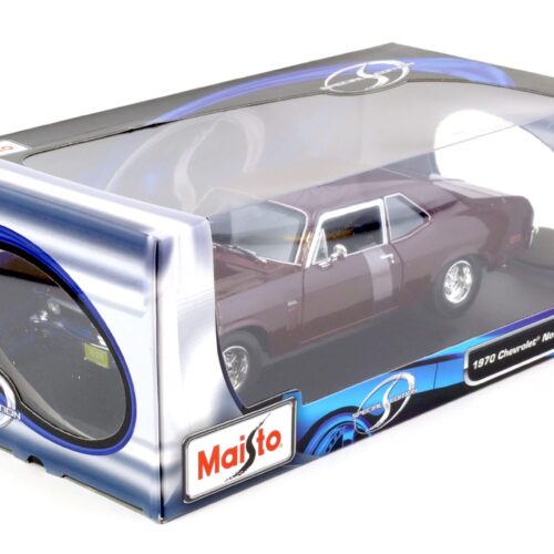 1:18 Maisto 1970 Chevrolet Nova SS Coupe dark red