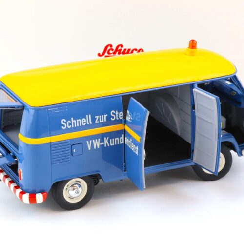 1:18 Schuco VW T1b Kasten VW-Kundendienst VW Service blue/ yellow Die-Cast