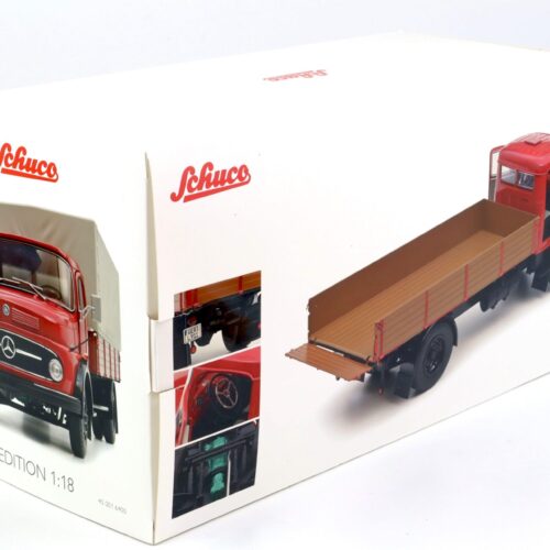 1:18 Schuco Mercedes L911 Pritsche + Plane LKW rubin red Die-Cast
