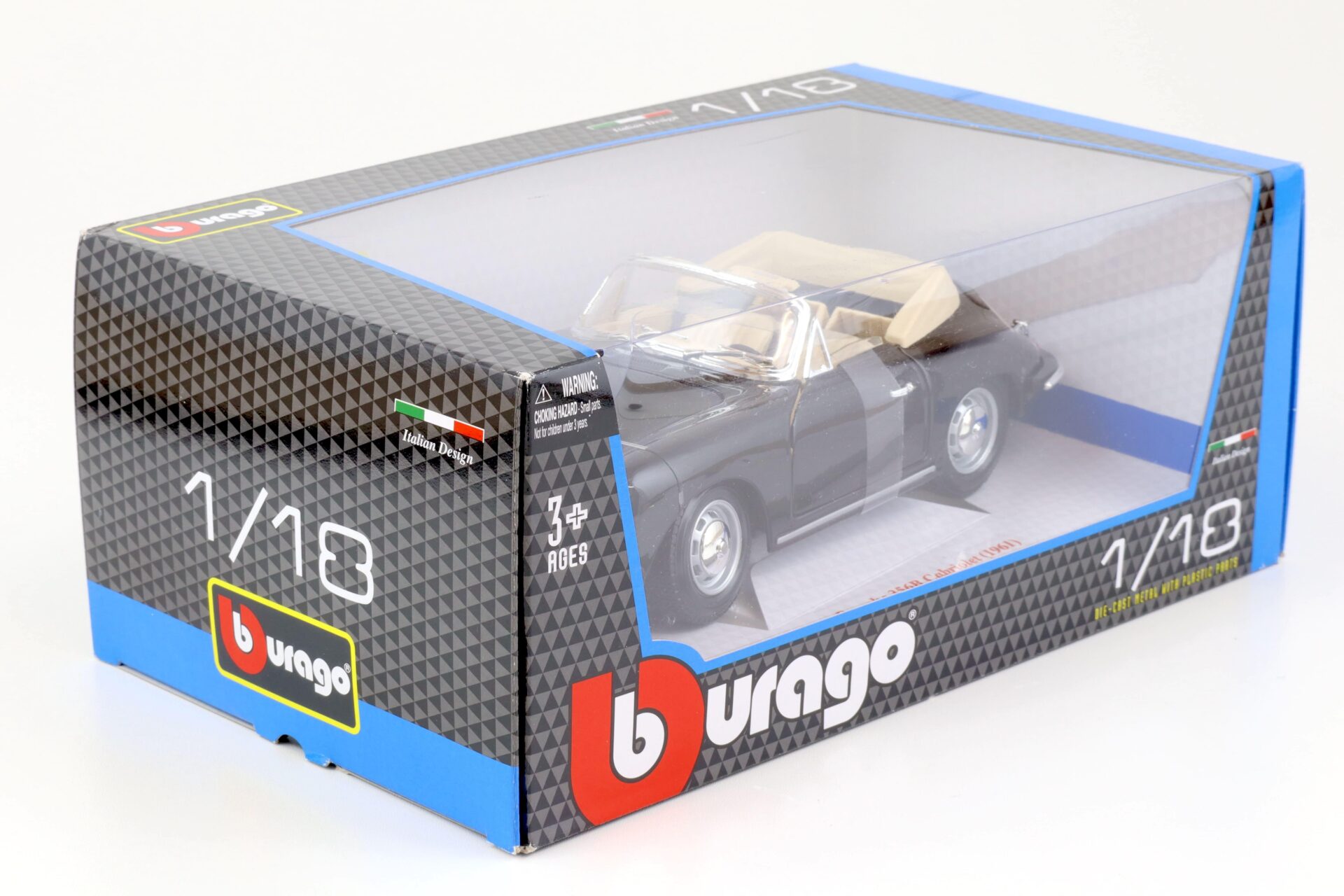 1:18 Bburago Porsche 356B Cabriolet 1961 black