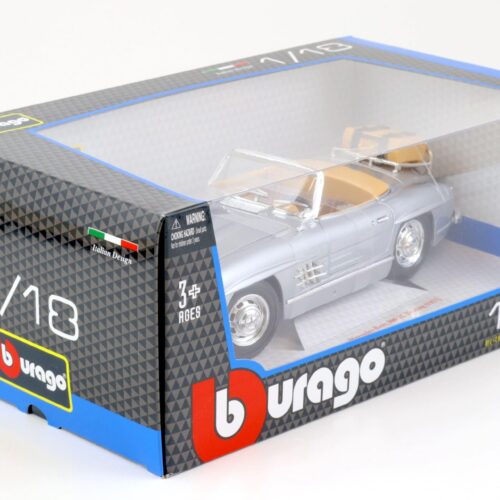 1:18 Bburago Mercedes 300SL Touring Roadster 1957 silver metallic