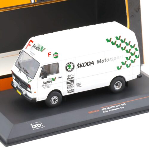 1:43 IXO VW LT45 LWB Skoda Motorsport Rally Assistance Van white