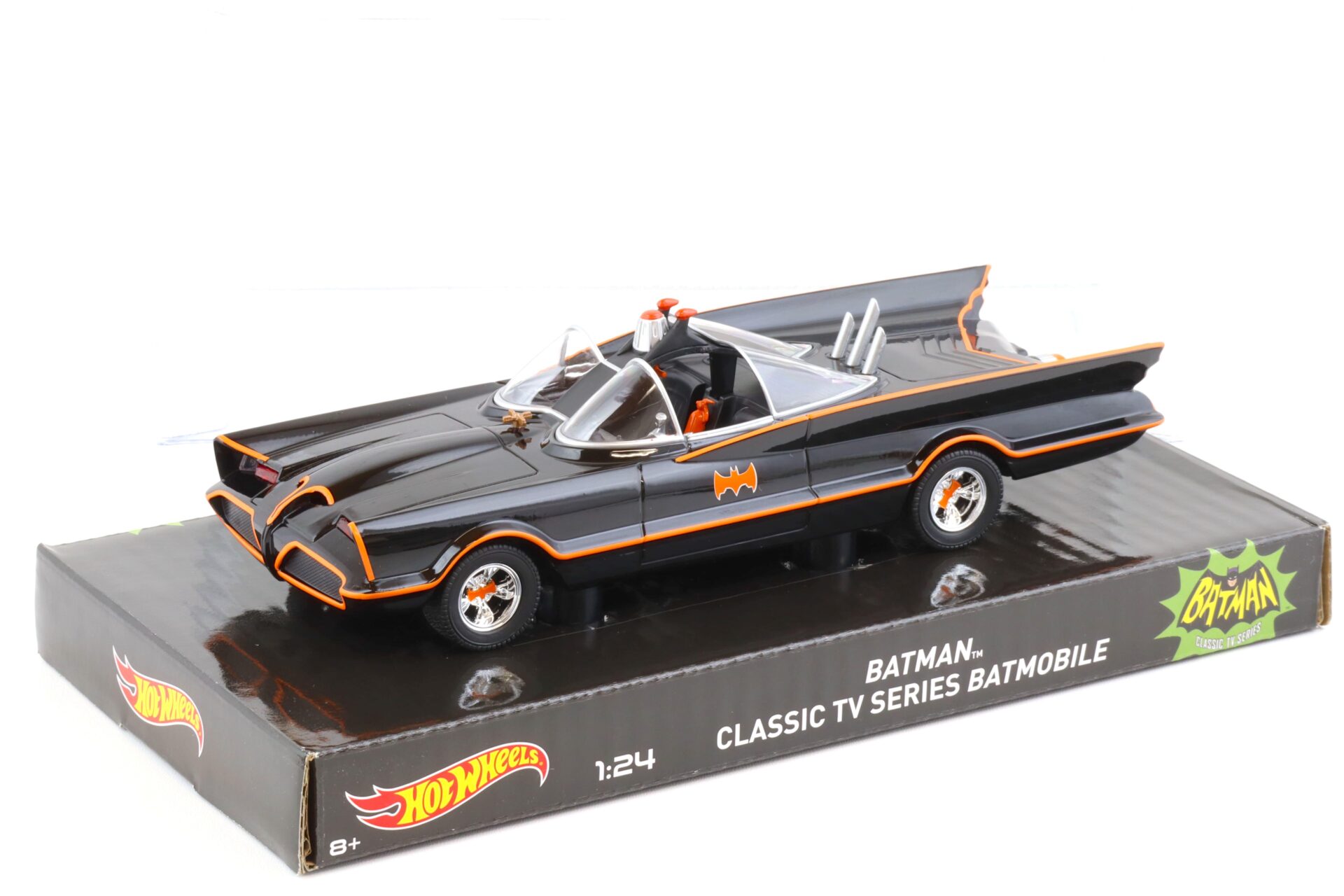 1:24 Hot Wheels BATMAN Classic TV Series Batmobile black/ orange