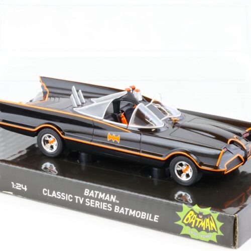 1:24 Hot Wheels BATMAN Classic TV Series Batmobile black/ orange