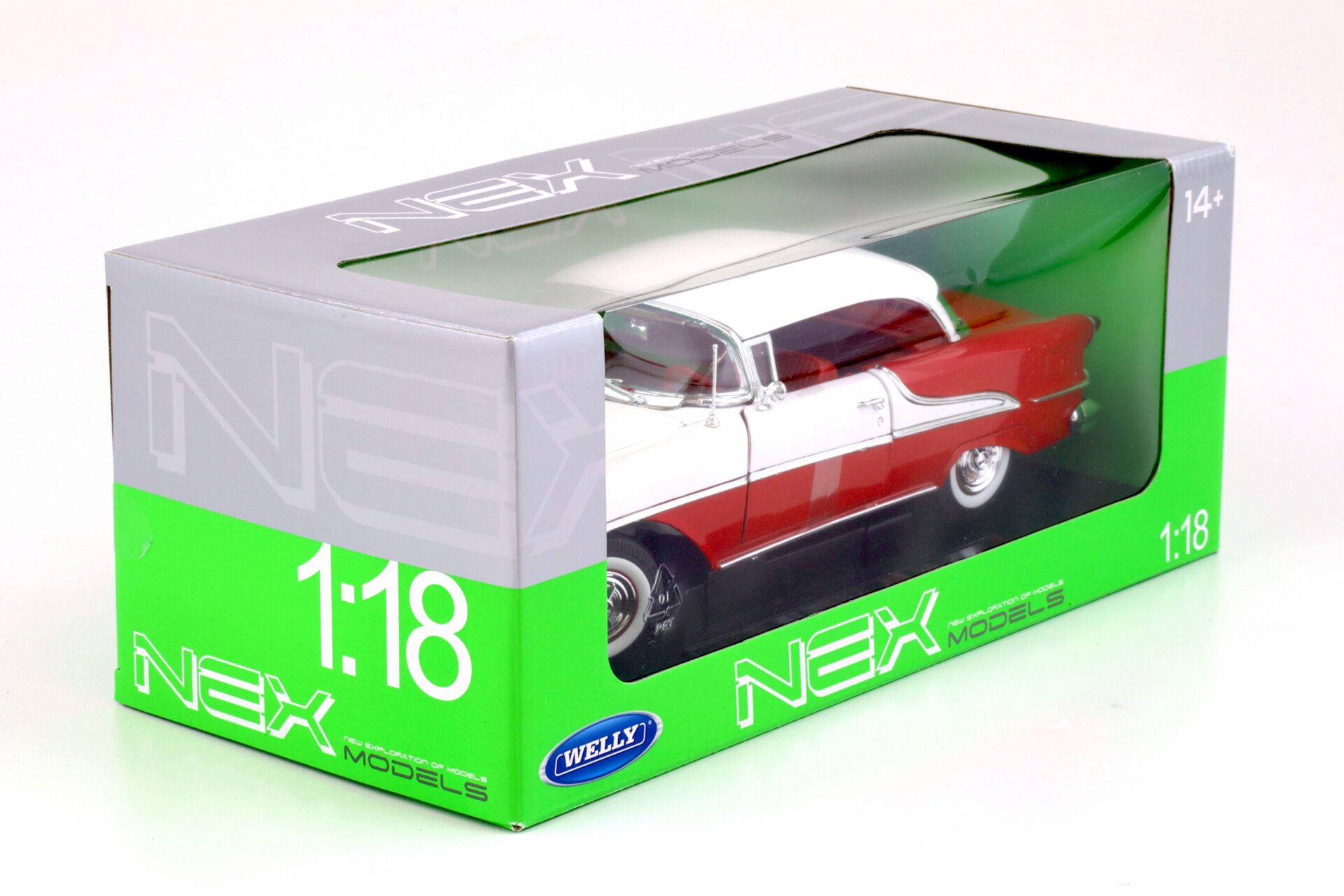 1:18 Welly 1955 Oldsmobile Super 88 Convertible red/ white