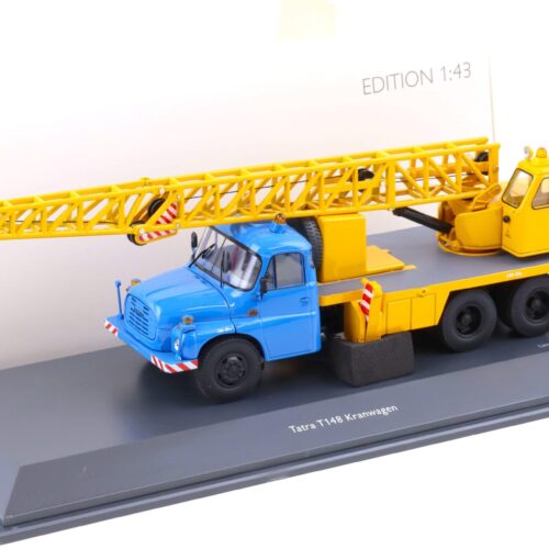 1:43 Schuco Tatra T148 Kranwagen LKW blue/ yellow