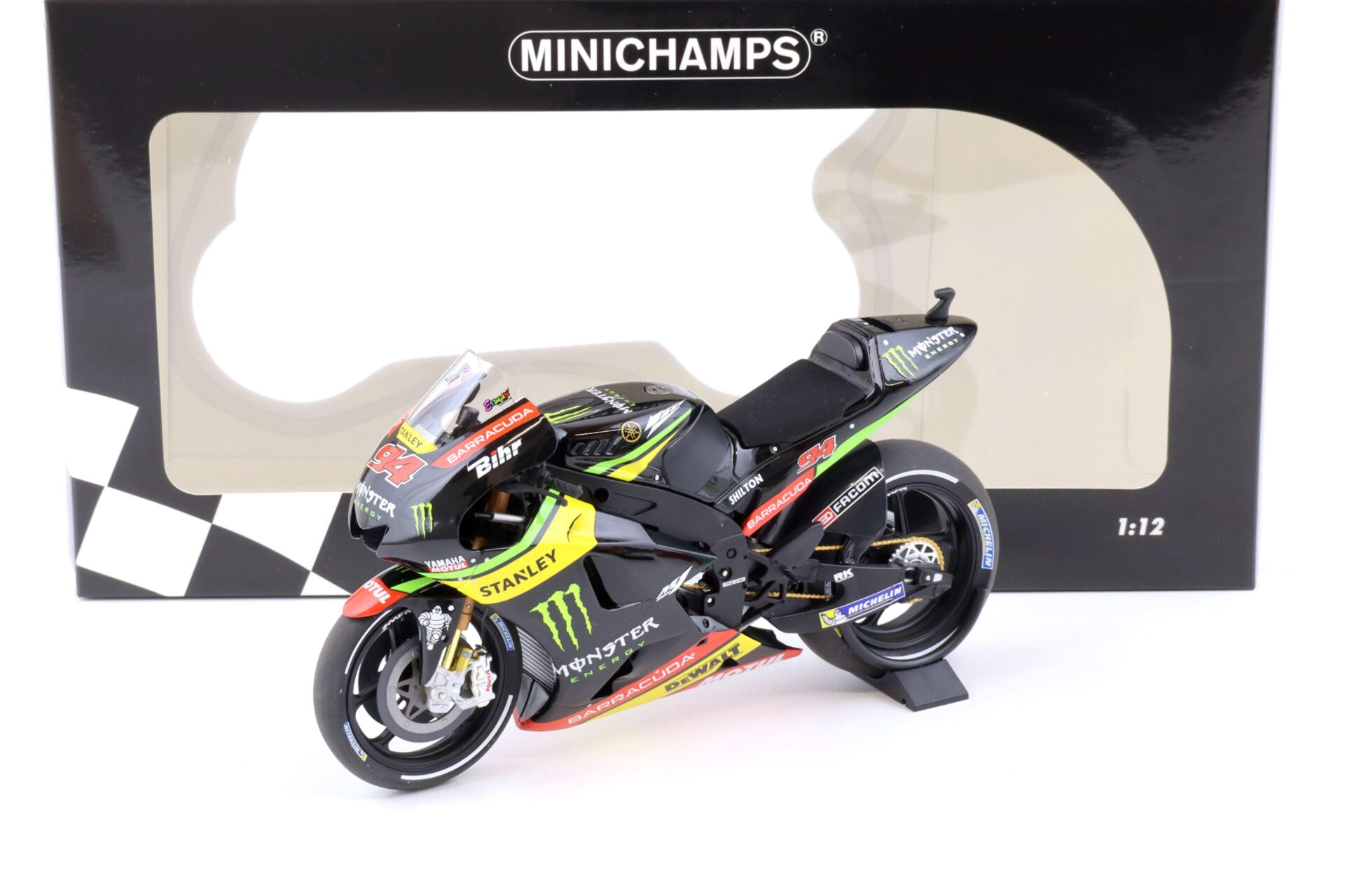 1:12 Minichamps Yamaha YZR-M1 Monster Yamaha Tech 3 Jonas Folger MotoGP 2017