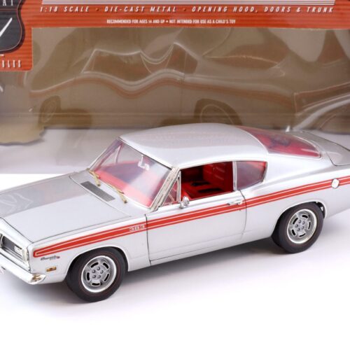 1:18 Highway61 1969 Plymouth Barracuda Formula S 383 silver metallic 50731