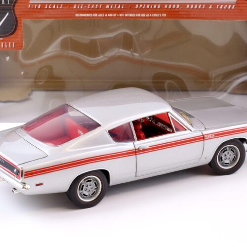 1:18 Highway61 1969 Plymouth Barracuda Formula S 383 silver metallic 50731