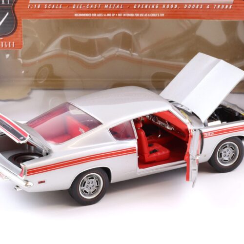 1:18 Highway61 1969 Plymouth Barracuda Formula S 383 silver metallic 50731