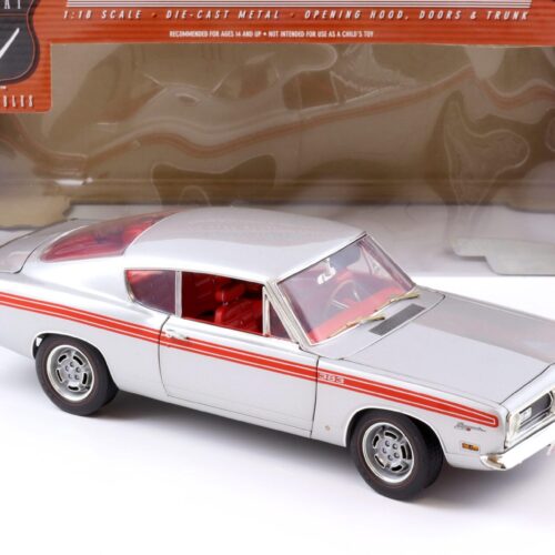 1:18 Highway61 1969 Plymouth Barracuda Formula S 383 silver metallic 50731