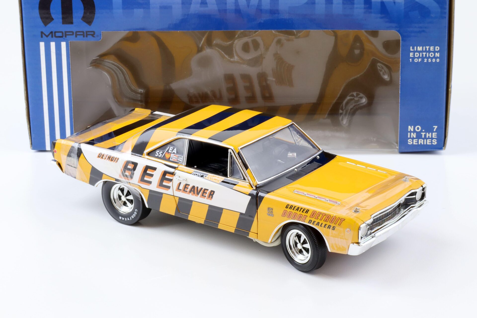 1:18 Highway61 Ron Mancini 1968 Dodge Dart 440 GTS Bee Leaver yellow